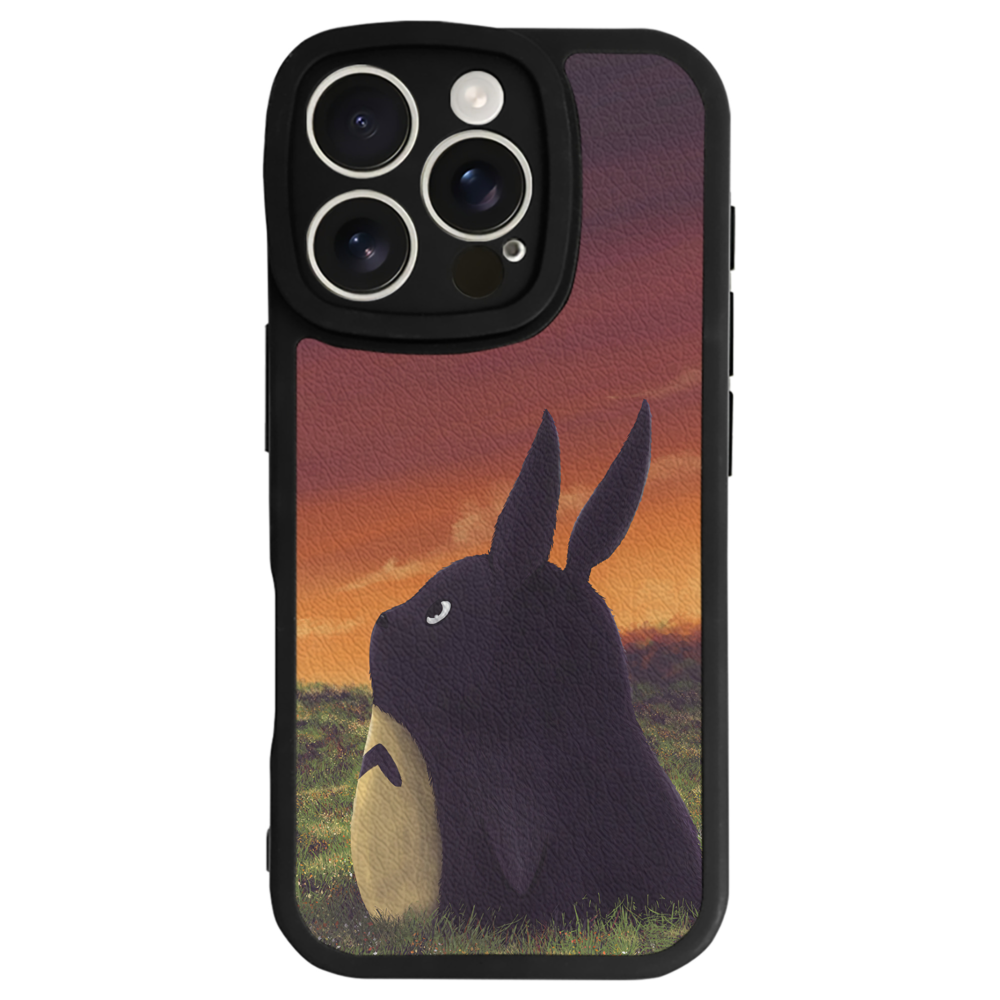 （画像用） となりのトトロ 草壁メイ 草壁サツキ My Neighbor Totoro Satsuki Kusakabe Mei Kusakabe 【iPhone 16シリーズ対応】シリコンスマホケース（レザー調） 材質：シリコン